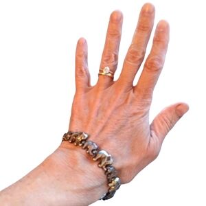 Vintage Silver Elephants bracelet ITALY  925 Sterling